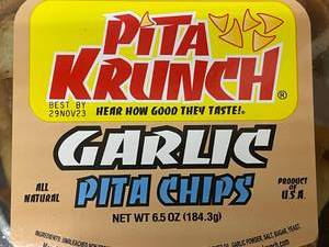 lot 217 image: Garlic Pita Chips 12 boxes Best by 11292023