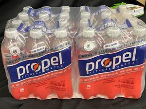 lot 330 image: Propel Watermelon 24 pack 16.9 fl oz bottles Best by 12112023