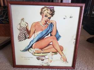 lot 11 image: Must Have Been a Rip Tide Retro Pinup Art