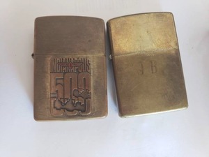 lot 17 image: 2 Zippos - Indianapolis 500 & Brass