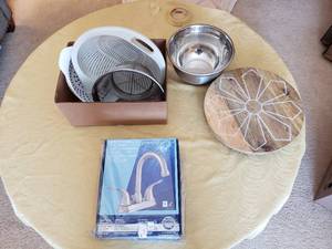 lot 110 image: Faucet, Tray, Bowl, Strainers