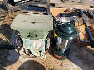 lot 131 image: Battery Lantern and Stool