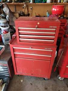 lot 193 image: Craftsman Rolling Toolbox and Tools