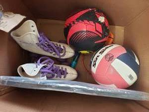 lot 197 image: Roller Skates, Soccer Ball, Volley Ball