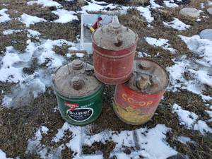 lot 257 image: Vintage Metal Gas Cans
