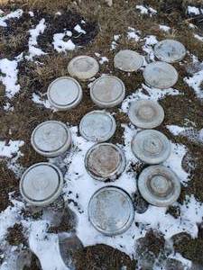 lot 263 image: Variety of Vintage Hub Caps