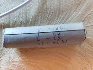 lot 289 image: Full or Near Full Roll of Nickels from the 50s