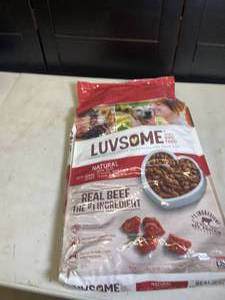 Luvsome Adult Dog Food Natural w Beef - 15.5LB Bag Best By 05112024