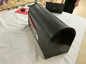 lot 73 image: metal mailbox