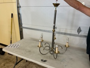 lot 193 image: Metal Chandelier 38x24