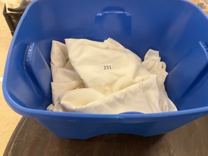 lot 231 image: assorted white linens