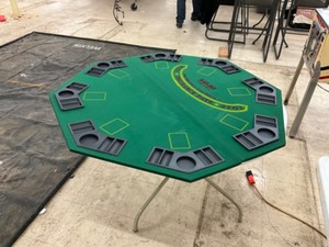 lot 9 image: Black jack table top wdrink & chips inerts
