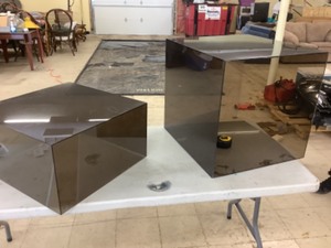 lot 174 image: Display Stand Slash Table Lot of 2