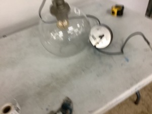 lot 179 image: 12 Diameter Glass Hanging Light