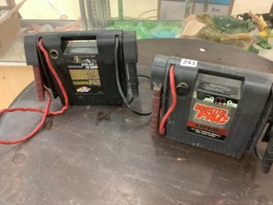 lot 241 image: two 12v power supply jump packs-not tested