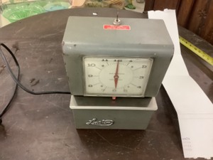 lot 242 image: Lathem punch clock-works