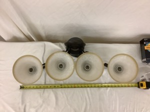 lot 287 image: 4  bulb wall light