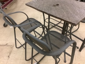 lot 10 image: HomeCrest High top patio table with 4 chairs