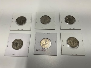 lot 294 image: Lot of 6 quarters various years & minting errors