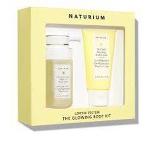 lot 16 image: Naturium Glowing Body Kit Glow Getter Oil Wash Bio Lipid Restoring Lotion Travel