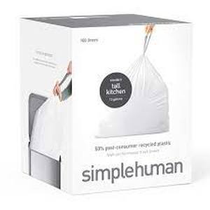 lot 35 image: simplehuman Tall Kitchen Liner Rollpack Trash Bags-100ct