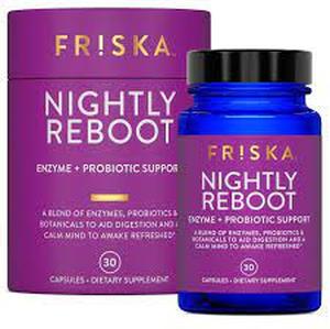 lot 44 image: Friska Nightly Reboot EnzymeProbiotic Support, 30 Capsules