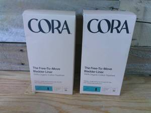 lot 83 image: Set of 2 Cora Organic Cotton Bladder Liners - Long - 30ct