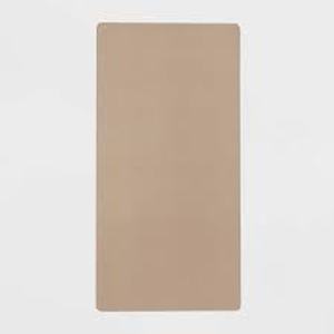 lot 104 image: 20 x 40 Low Profile Charmed Manor Patterned Polyurethane Kitchen Mat with Foam Rubber Backing - Threshold-Beige
