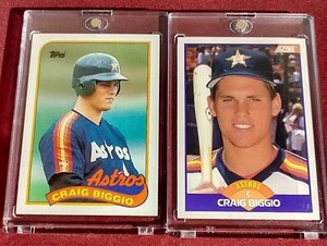 (2) 1989 Craig Biggio Rookie Cards