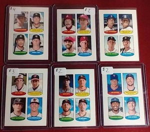 (6) 2023 Topps Heritage Quad Stamp Cards - Nice Players