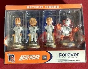 Brand New Detroit Tigers Mini Bobblehead Set