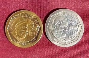 (2) Jackie Robinson Collector Coins