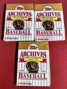 (3) Unopened Packs of 1991 Topps Archives 1953