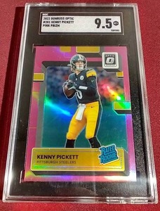 2022 Optic Kenny Pickett Pink Prizm Rated Rookie Card - SGC 9.5