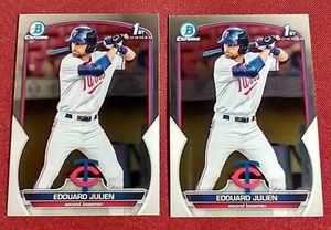 (2) 2023 Bowman Chrome Edouard Julien 1st Bowman Cards