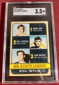 1972-73 NHL Leaders Card (OrrEsposito) - SGC 3.5
