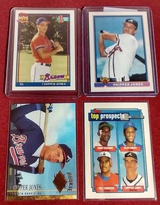 (4) Chipper Jones Rookie & Prospect Cards