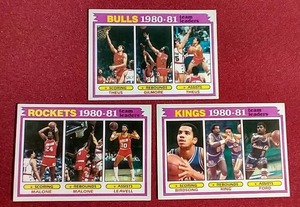 (3) 1981-82 Topps NBA Leaders Cards - MaloneGilmoreEtc