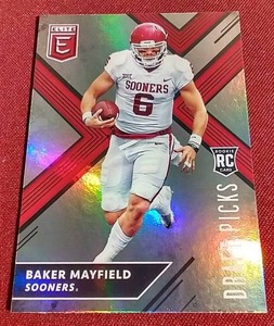 2018 Elite Draft Picks Baker Mayfield Rookie Card