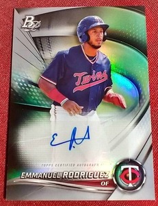2022 Bowman Platinum Emmanuel Rodriguez Autograph Prospect Card