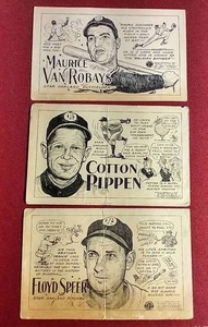 (3) 1947 Signal Oil Baseball Cards