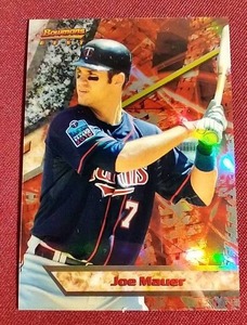 2011 Bowmans Best Joe Mauer Refractor Card - #d99