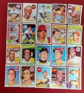 (20) 1969 Topps Baseball Cards