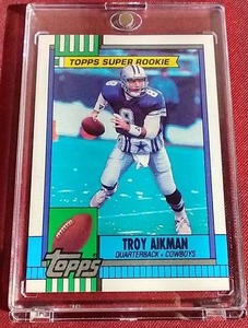 1990 Topps Troy Aikman Super Rookie Card