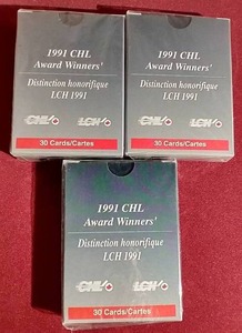 (3) Sealed 1991 CHL Award Winners Card Sets - Lindros, Etc