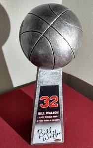 Autographed Replica Bill Walton Trophy With COA