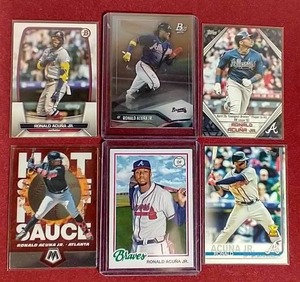 (6) Ronald Acuna Jr. Cards - Includes Rookie Cup