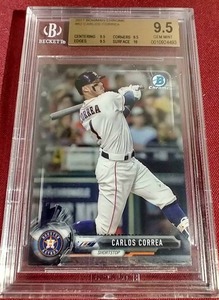 2017 Bowman Chrome Carlos Correa Card - BGS 9.5