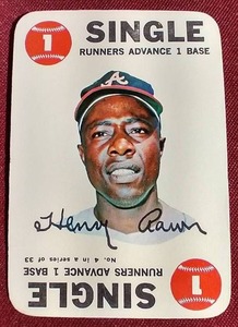 1968 Topps Game Hank Aaron Card