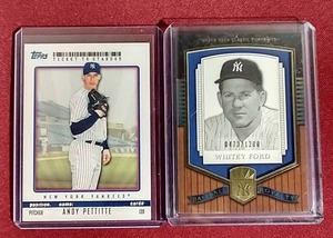 (2) #d Cards of Yankee Pitching Legends - Pettitte & Ford